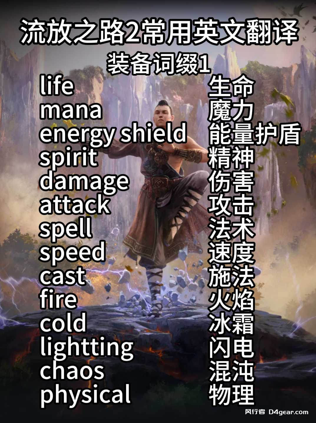 流放之路2常用英文名词翻译-风行者社区