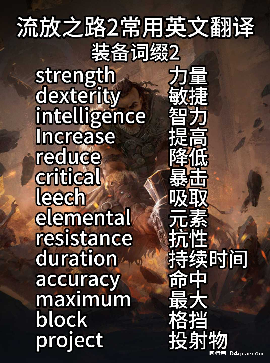流放之路2常用英文名词翻译-风行者社区